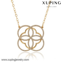 43007 Xuping simple imaged dernière conception saudi bijoux en or collier